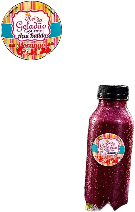 Açaí Cremoso Batido com Morango Rei do Geladão Gourmet 500ml