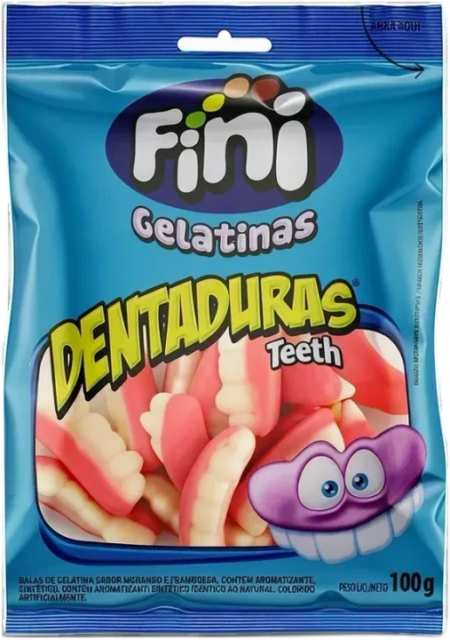 Bala de Gelatina Fini Dentadura 100g