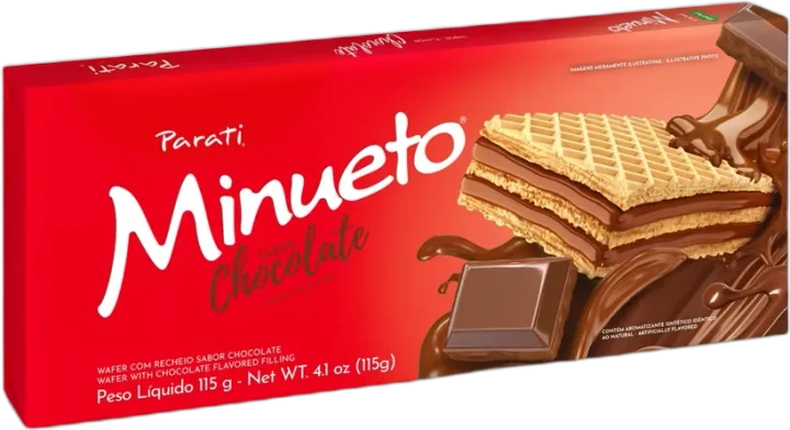 Biscoito Recheado Minueto Sabor Chocolate 115g