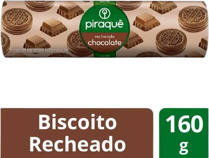 Biscoito Recheado Chocolate Maltado Piraquê 160g