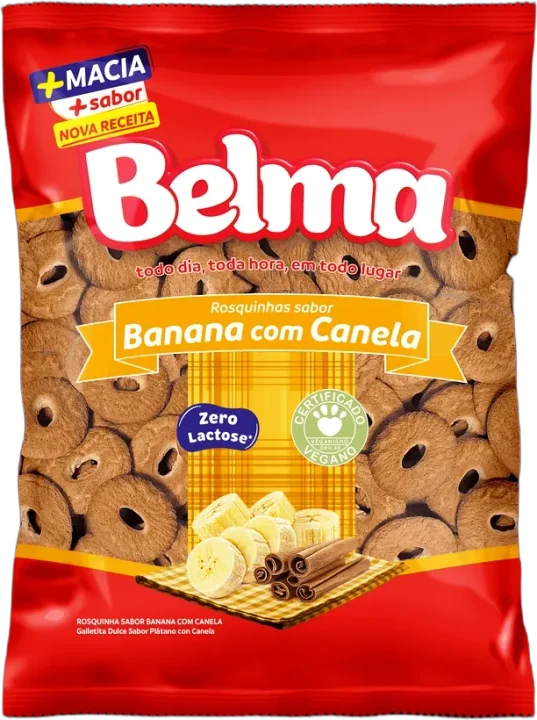 Biscoito Rosquinha Belma Banana com Canela 300g