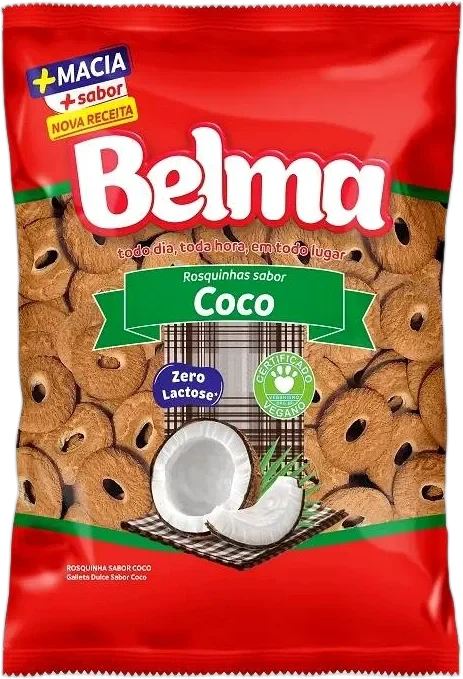 Biscoito Rosquinha Doce Belma Sabor Coco 300g