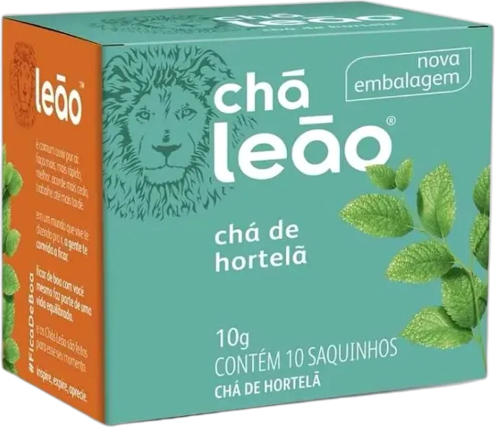Chá de Hortelã Leão Caixa 10g com 10 Sachês