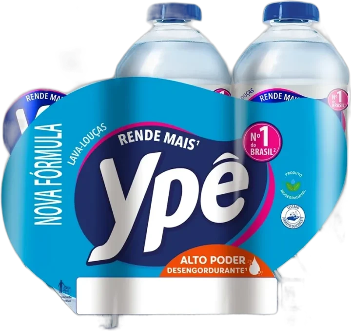 Pack Detergente Líquido Ypê Clear Care 6 Unidades de 500ml