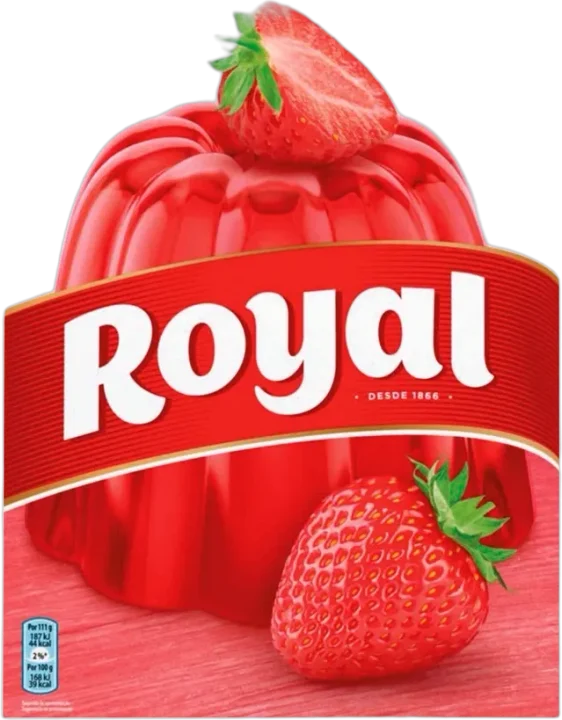 Gelatina em Pó Sabor Morango Royal 20g