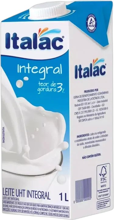 Leite UHT Integral Italac Caixa 1L