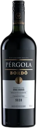 Vinho Tinto de Mesa Bordô Seco Pérgola Garrafa 1L