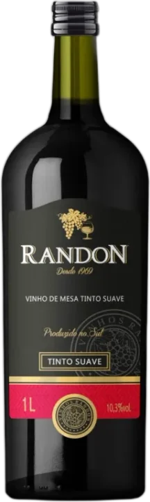 Vinho Tinto de Mesa Fino Suave Randon Garrafa 1L